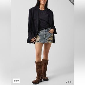 NWT- ACNE STUDIO Brand new Light Blue Distressed Boyfriend Skirt